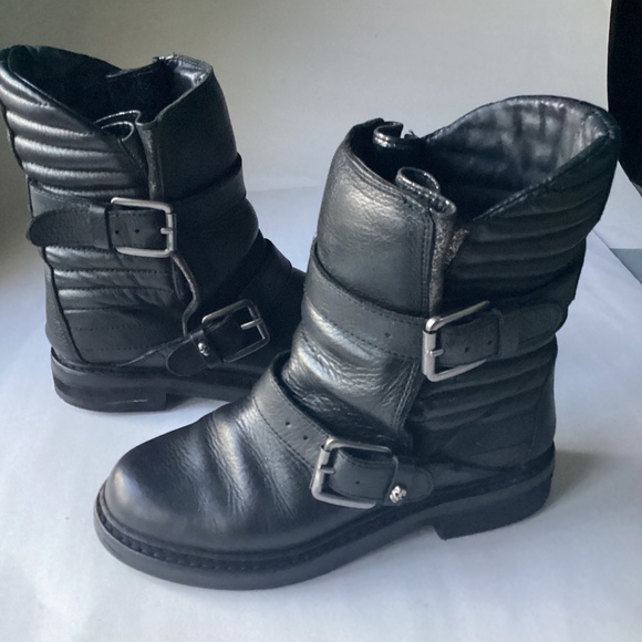 Zadig & Voltaire Black Biker boots 6.5 - Picture 1 of 8
